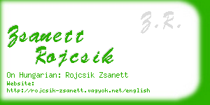 zsanett rojcsik business card
